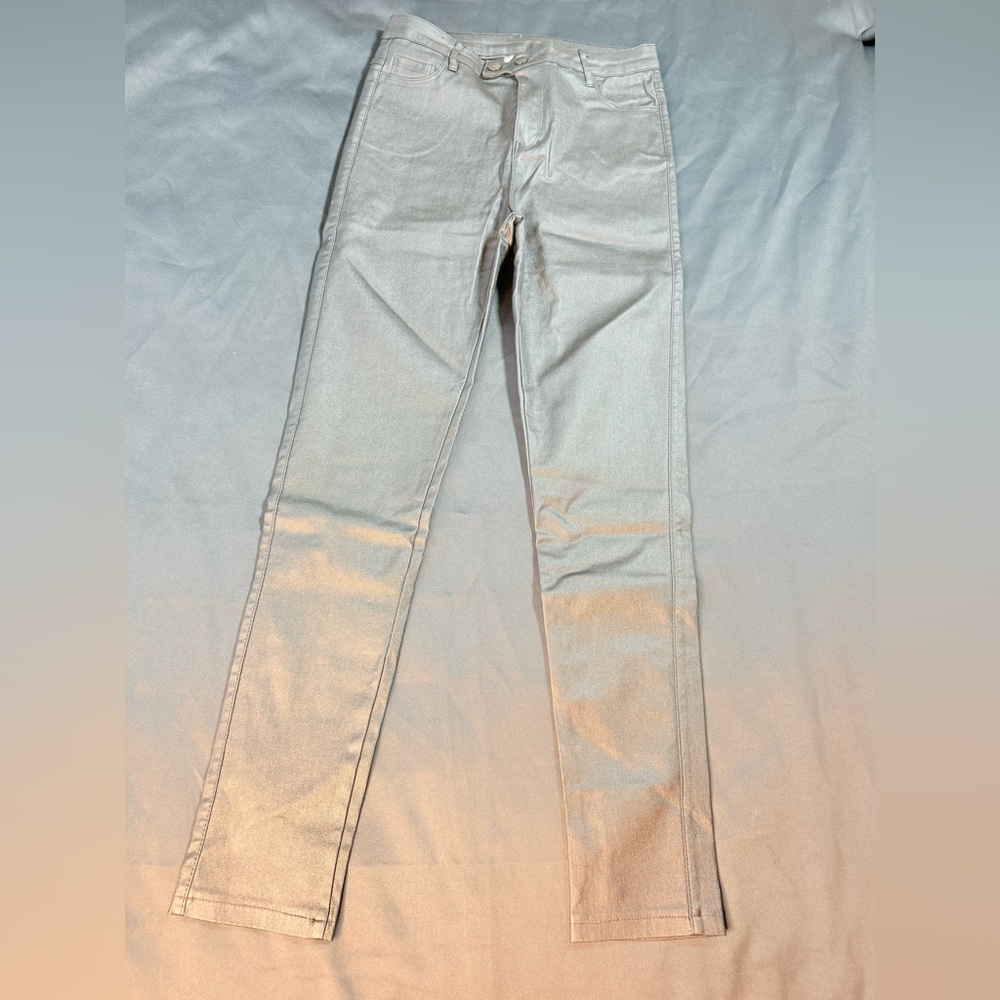 Black pants Apperloth A High Waist Faux Leather Skinny Pants